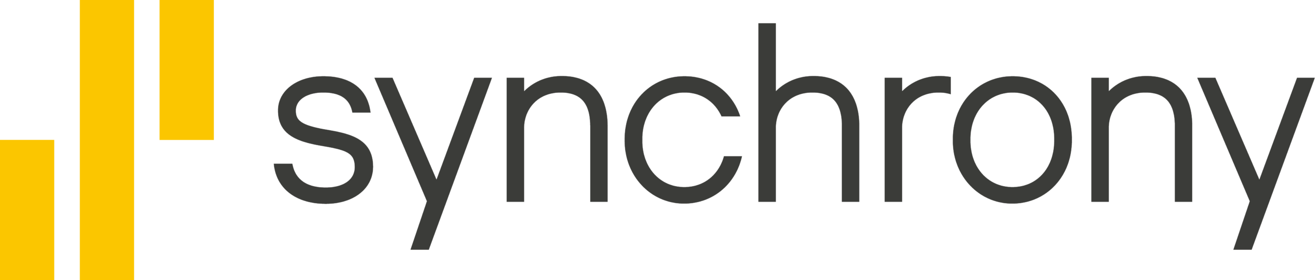 Synchronic logo: two yellow vertical bars followed by the dark gray word ‘synchronic’.