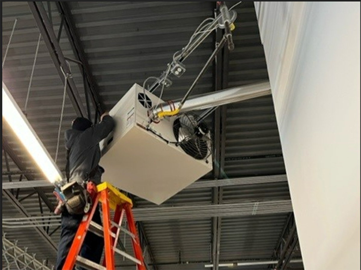 AC ceiling installation